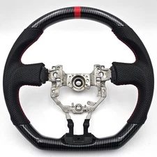 REVESOL Hydro-Dip Carbon Fiber Black Steering Wheel for 2013-2016 SCION FR-S BRZ