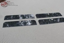 Dual Headlight Four Lamp Half Moon Bulb Trim Cover Shields Eye Brow Car Truck