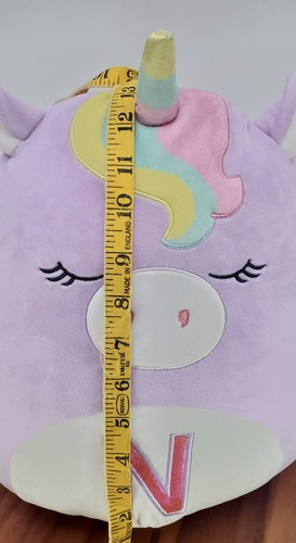 Kellytoy Squishmallows Silvia Monogrammed Letter "N" Purple Unicorn Plush - Picture 8 of 8