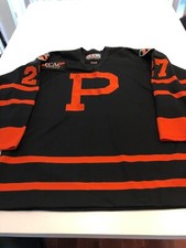 Game Worn Used Princeton Tigers Hockey Jersey Size 50 #27