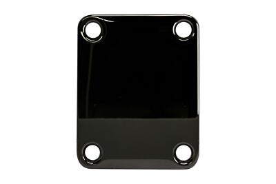 Fat Neck Plate Per Chitarra &ndash; Spessore .104, Made In USA, Nero Cromato, Senza Viti