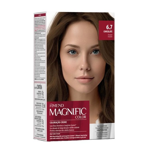 Lot of 3 Magnific Color Cream Dye 6.7 Chocolate Brunette Brown Hair Tint Amend - Picture 2 of 3