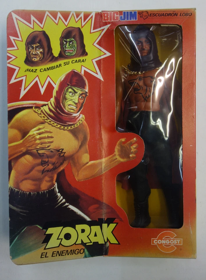 Mannequin Zorak Big Jim MATTEL-CONGOST Espagne + boîte d'origine (1978)***RARE** - Photo 1/4