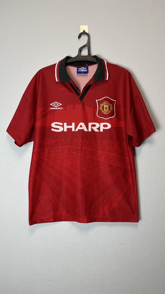1994-1996 マンチェスターユナイテッドUMBRO 正規品　当時物 Vintage Umbro Manchester United 1994/96 Soccer Jersey Red M