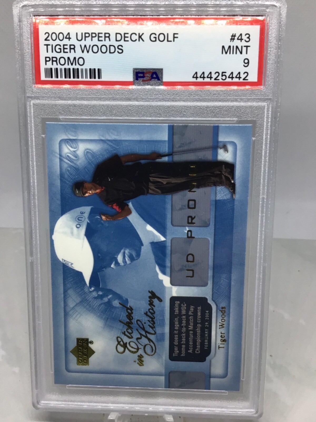 2004 Upper Deck Promo #43 Tiger Woods PSA 9