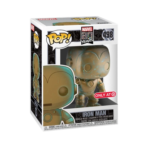 Funko Pop! Vinilo: Marvel - Iron Man (pátina) - Objetivo (exclusivo) #498
