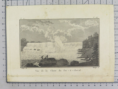 Antike Druck Vue De La Chute Du Fer À Cheval Weld Mariage XVIII Jahrhundert VS11