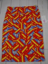 Lularoe Women's Cassie Orange with Yellow Skirt Size M NWT