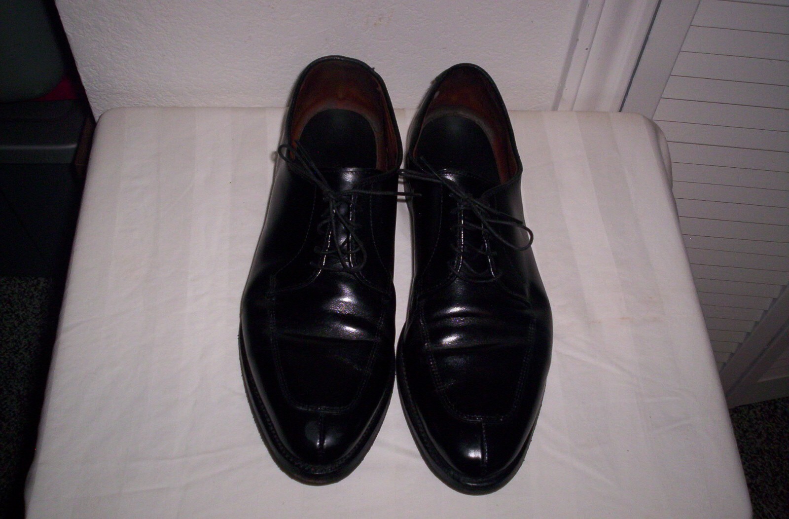 SAOLA Scarpe eleganti Allen Edmond's Delray da uomo in pelle blucher taglia 10D nere 1208 USA
