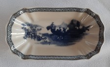 VTG Embellish Anthony International Blue&White Trinket/DippingSauce/Jewelry Dish