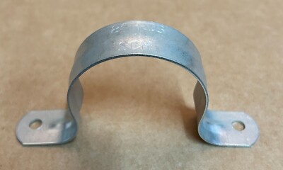 NEW 50 Pack 2-Hole 2'' IPS Conduit Pipe Straps Tubing Clamp Steel Metal U Bracket