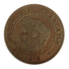 2 Centimes Cérès IIIème République 1878 Bronze Bordeaux (K) P16031