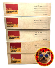 Vintage Kodak Carousel 140 Slide Trays Lot of Five 5 Total For 35mm Projector