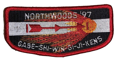 Boy Scout OA 374 Gabe-Shi-Win-Gi-Ji-Kens Lodge Northwoods 1997 Flap
