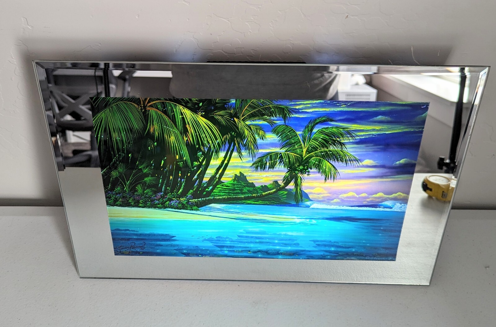 Rare 90s Light Up Motion Beach Wall Art Picture OCEAN and BIRD SOUNDS