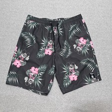 Disney Neff BoardShorts 9  Men's Medium Gray Mickey Mouse Hot Tub Swim Surf