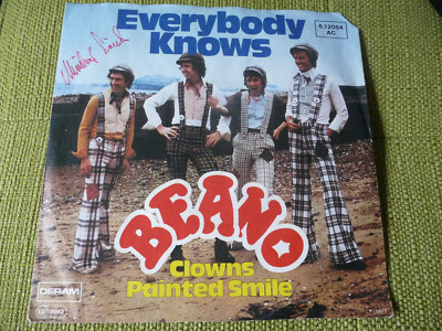 BEANO - Everybody Knows - Clowns Painted Smile 7'' Vinyl Single aus Sammlung 1977