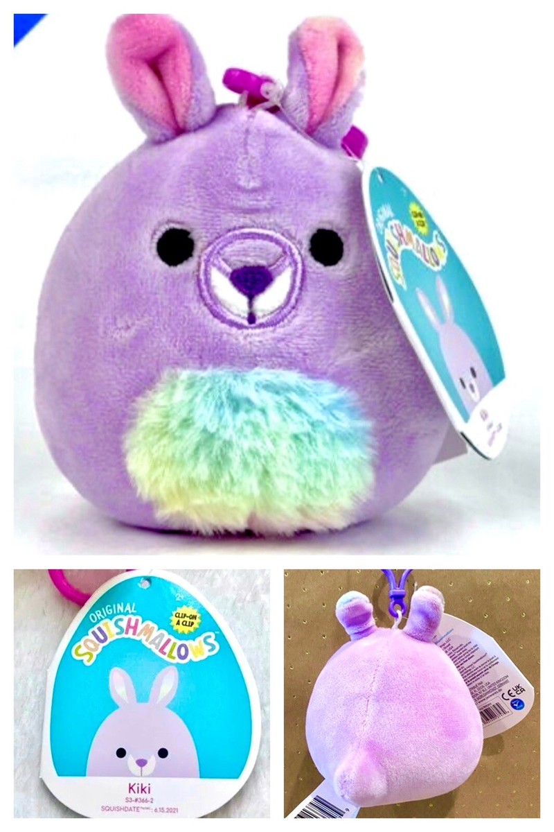 Squishmallows Kiki Kangaroo Fuzzy Belly Stuffed Animal Keychain