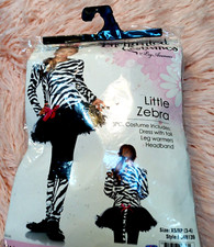 Girls Zebra Halloween Costume Little Zebra Girls XS 3-4