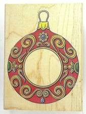 Stampcraft Christmas Ornament Rubber Stamp