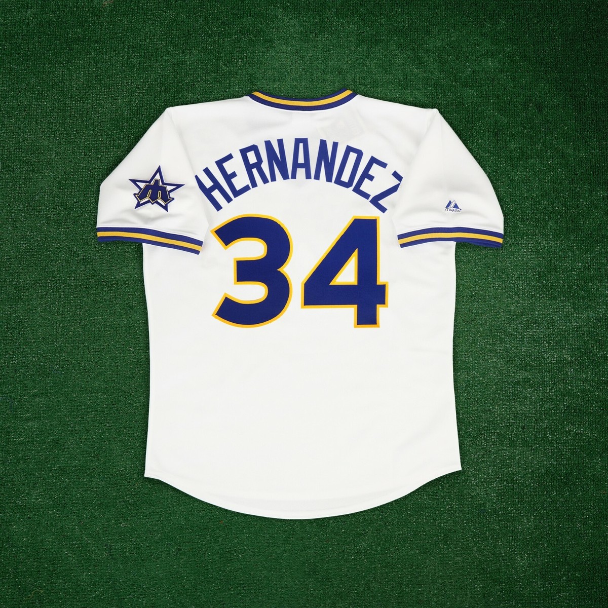 MLB 2012 FELIX HERNANDEZ Tシャツ付き Felix Hernandez 2012 Seattle Mariners Home Road Alt Men 35th