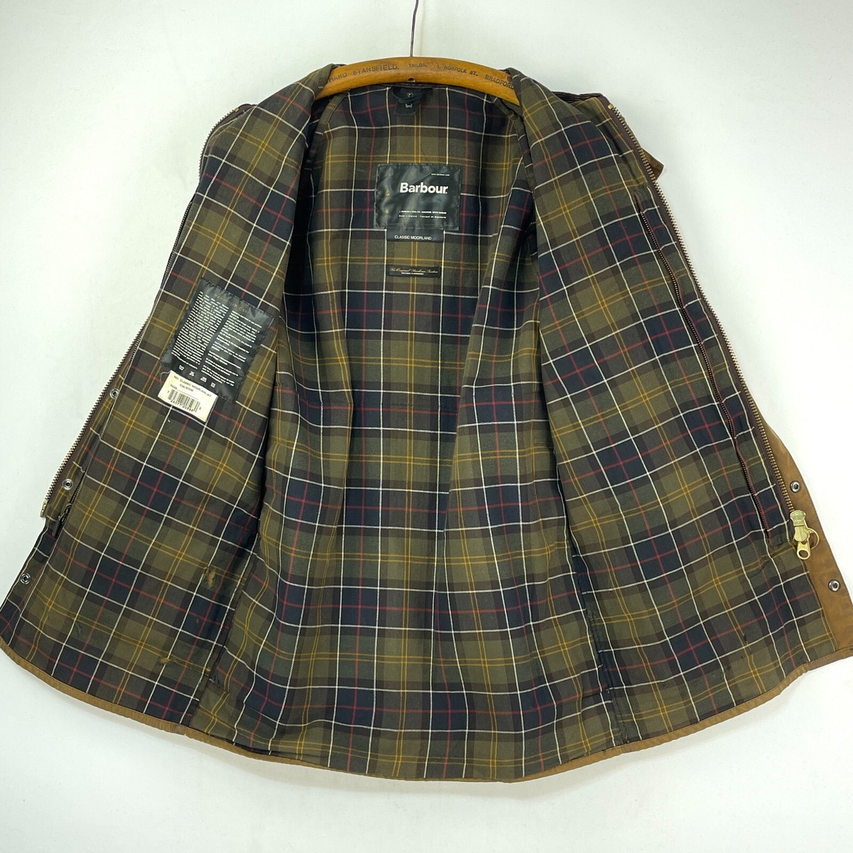 Barbour Classic Moorland Wax Jacket Mens C38 Medium Brown