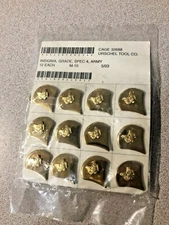 6 Pairs of US Military Collar Insignia USGI SPEC 4-No Shine Stay Bright