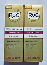 2 PACK ROC Retinol Correxion Line Smoothing Eye Cream 0.5 oz NEW BOX, Sealed Lot