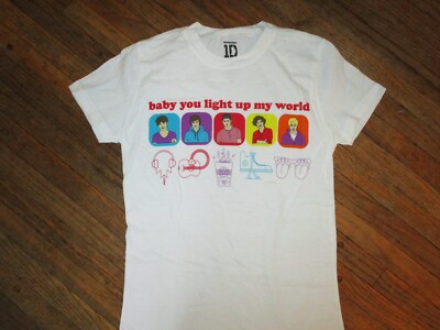 ONE DIRECTION BABY YOU LIGHT UP MY WORLD T SHIRT Harry Styles NOS JUNIORS XS