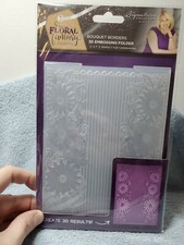 CS2 Crafters Companion Bouquet Flowers Borders 3-D Embossing Folder New