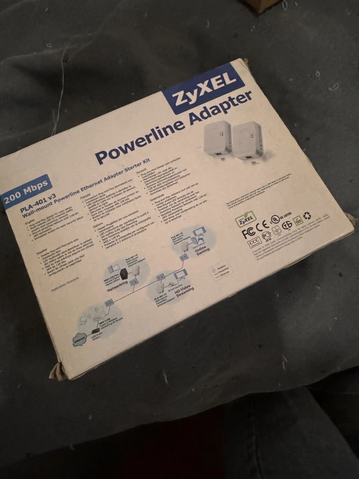New Zyxel PLA-401 V3 Kit Powerline adapter kit - HomePlugAV (pack of 2) AV200 - Image 3 of 4