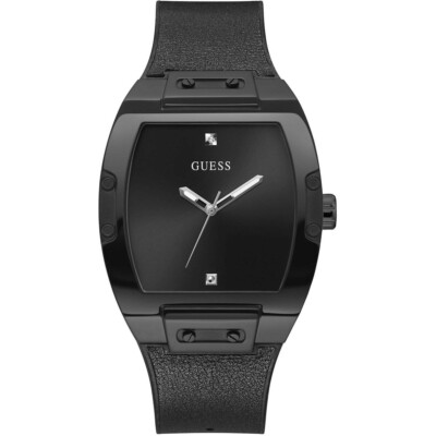 Reloj de Hombre GUESS PHOENIX GW0386G1 Silicona Cuero Negro