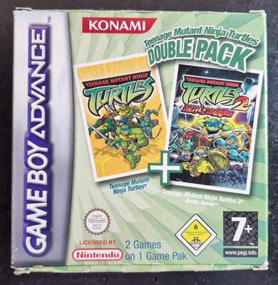 Nintendo Game Boy Advance Teenage Mutant Ninja Turtles TMNT Double pack