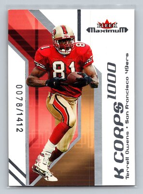 Terrell Owens 2002 Fleer Maximum #227 k corps /1412 San Francisco 49ers C31