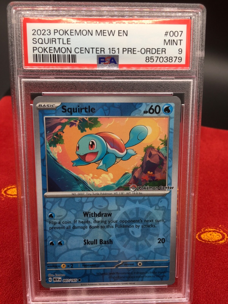 Squirtle 007/165 151 Pokemon Center Promo PSA 9 | eBay