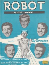 THE TORNADOS  SHEET MUSIC:  ROBOT  AUSSIE  4pp  EX+  1963   JOE MEEK