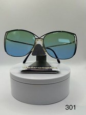 Vintage Oversize Sunglasses  NOS  Blue Green Frame/Lens Combo  Oleg Cassini