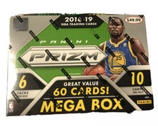 2018 Panini Prizm Basketball Factory Sealed Mega Box 60 Cards.