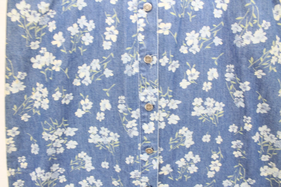 Falda deportiva Villager para mujer azul talla 6 algodón estampado floral cintura alta Foto 2 de 4