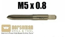 M5 x 0.8 Metric Spiral Tap High Speed Steel BEST QUALITY Norseman 60539