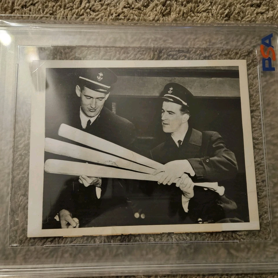 Fotografía Auténtica Tipo 3 TED WILLIAMS PSA de 1940 en Navy Union Boston Red Sox Foto 2 de 4