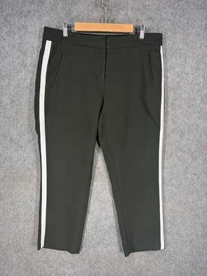 Me+Em Hose Damen Größe 16 Grün Baumwolle Seitenstreifen Smart 
