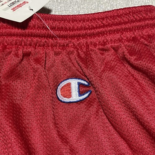 Vintage 90s Champion Chicago Bulls Shorts Large Red Made USA Basketball NBA NWT - Picture 6 of 13