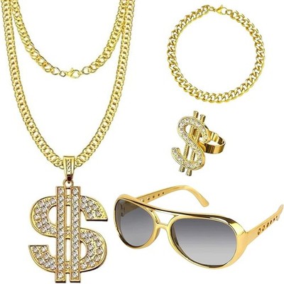 Hip Hop Outfit Männer 80er 90er Rockstar Accessoires