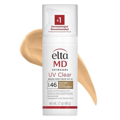 Elta Md Clear UV Täglich Breitspektrum LSF 46 Getönte Gesicht Sonnencreme 1,7oz 48g