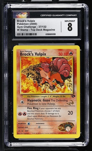 Brock's Vulpix (Unlimited) graded CGC 8 for sale on eBay
