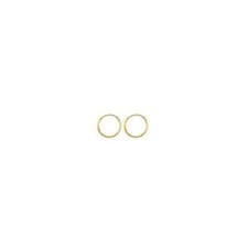 14K Yellow Gold 1mm Tube Endless Hoop Earrings