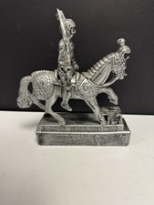 Vintage Plastic Medieval Knight Figurine With Base 6.5  X 7  