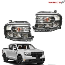For Ford Maverick 2022-2024 LED Headlight Headlamps ASSY  W/ LED DRL Black LH&RH