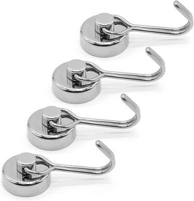4 Stück Magnethaken, extra starke Neodym Magnethaken ziehen